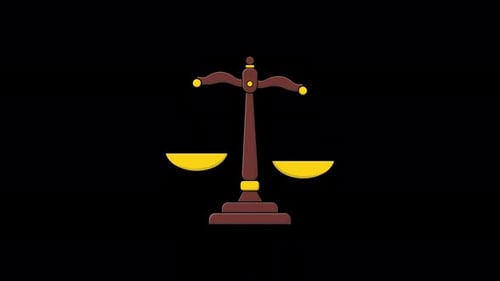 Modern Animated Scales of Justice Icon