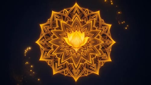 Goldener Mandala Lotus