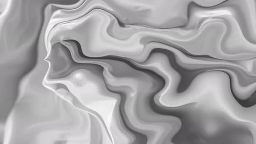 Abstract Gray Liquid Marble Flowing Background Animation