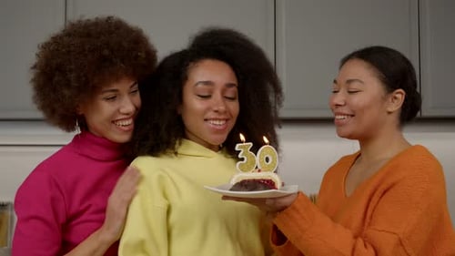 Friends Celebrating a Thirtieth Birthday