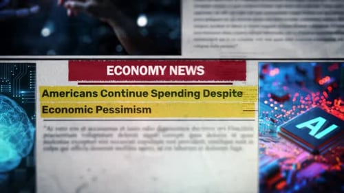 Modern News Opener Featuring AI and Economic Headlines