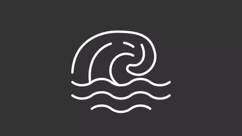 Wave white line animation