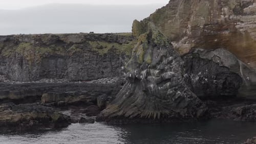 Majestic Rock Formations of Iceland's Coastline