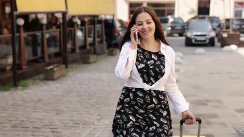 Mala de viagem turística caucasiana Mala feminina