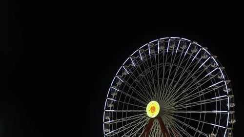 Amusement Park Happy Times Place At Night 08