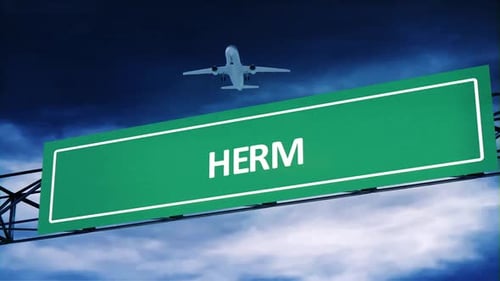 Herm Airport Road Signs