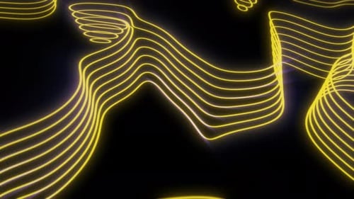 Golden lines abstract animated topography background