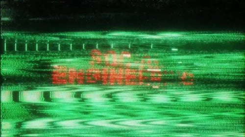 Digital Glitch Text Reveal with Hacking Code Background