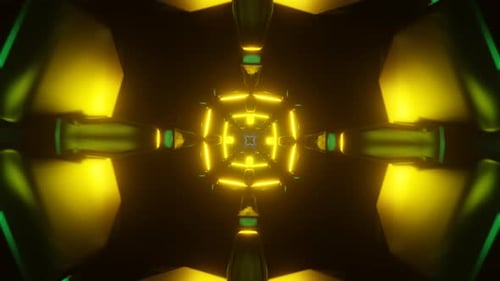 Neon Lights Flash Vibrantly in a Rhythmic Seamless Disco Loop for VJs