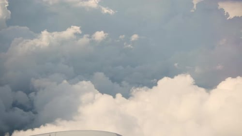 Big White Clouds View From the Plane