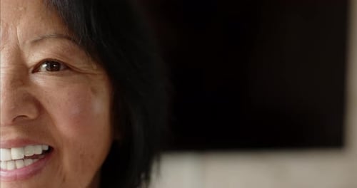 Close Up of Smiling Woman's Face