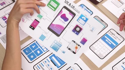 UI UX Design Team Working on App