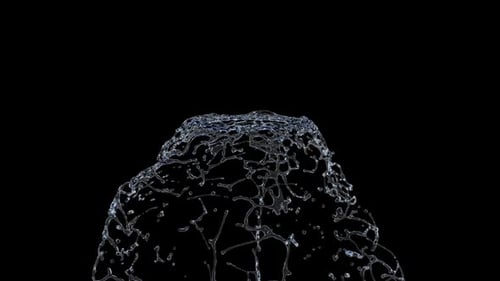 Water Splash Crown Black Background