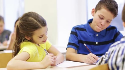 Education Elementary School Learning and People Concept - Group of School Kids