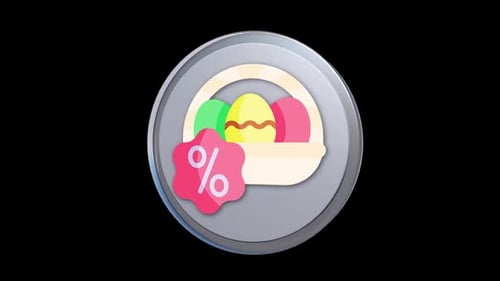 Animated 3D Easter Eggs Discount Icon