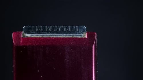 Tight Shot on Red Electric Shaver Head