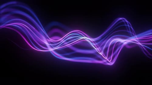 Dynamic Neon Abstract Waveform Energy Flow