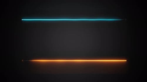 Futuristischer blau-gelber neonglühender rechteckiger Randrahmen auf dunklem Hintergrund
