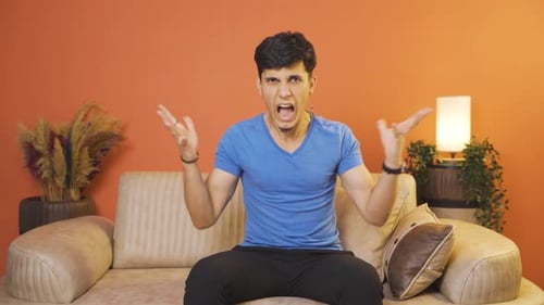 Man exploding with anger.