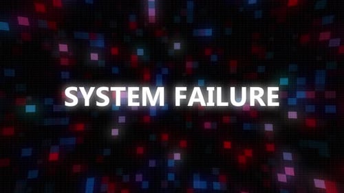 Glitch System Failure Animated Text Title