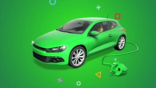 Animated 3D Icons: Green Energy, Sustainability, and Electric Vehicles