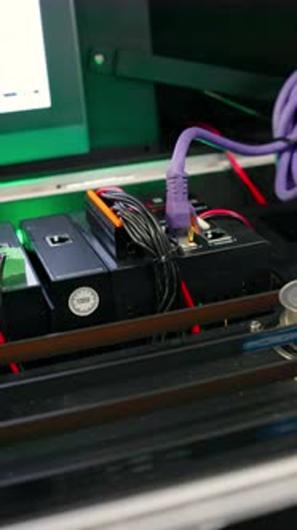 Machine Hardware and Software Connection with Wires, Industrial Stock ...