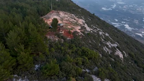 Foggy Landscape Mountains on Background Majestic Located in the District of Turkey
