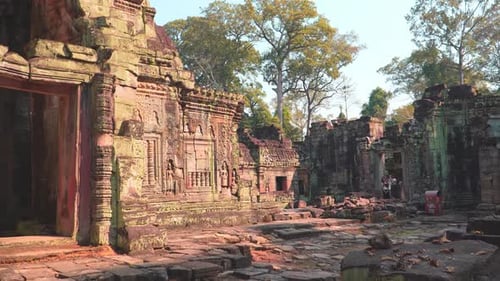 Mysterious Ancient Ruins Preah Khan Temple Famous Cambodian Landmark