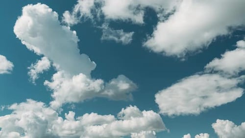 Cloudy Sky With Fluffy Clouds
