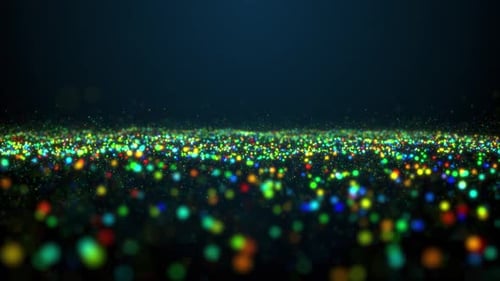 Animated Colorful Particle Wave Abstract Background