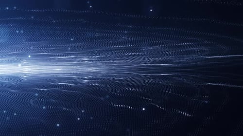 Wellenschleife mit verzerrten Gitterpartikeln