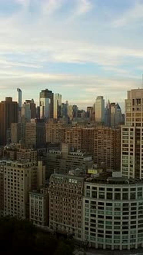 New York City Manhattan Skyline Vertical Smartphone Video Background