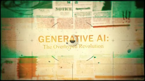 Generative AI Title Reveal with Retro Grunge Film Effect