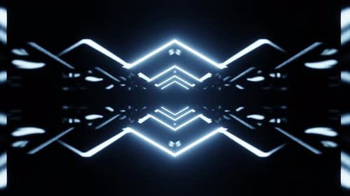 Grey Neon Arrow Tunnel Vj Loop Background Animation