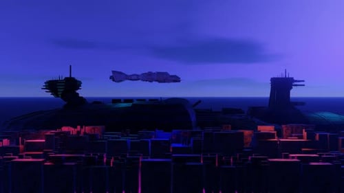 Road Loop Dark Futuristic Retrowave