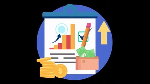 2D Cartoon Finance Report On Alpha Channel