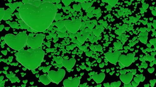 Green Heart Love And Valentines Day Background Alpha