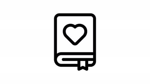diary line icon animation