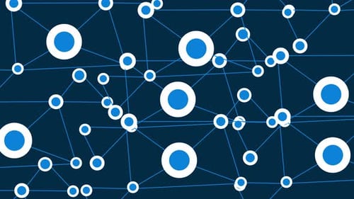 Abstract Node Connecting People on the Internet Digital Technology Space