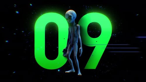 Countdown Nummer 09 von Alien Green