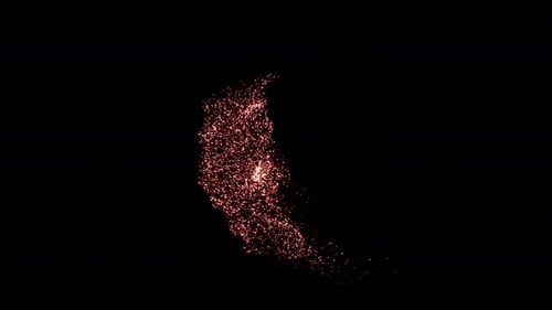 Golden Sparkling Particle Arc Reveal