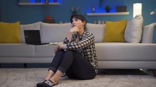 Woman nodding in a positive way.
