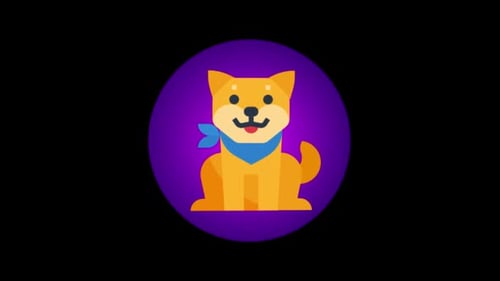 Shiba Animals Icons Loop Alpha