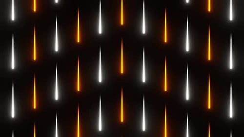 Orange And White Neon Lights Drops Background Vj Loop In 4K