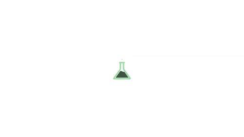 Minimalist Science Beaker Bubbling Animation