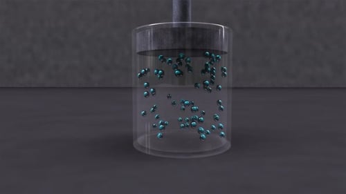 Simulation du mouvement moléculaire dans un cylindre scellé