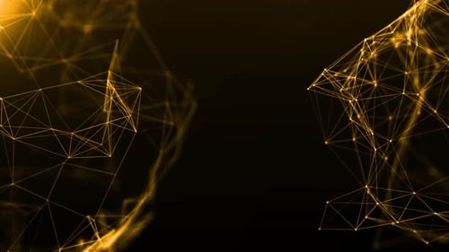 Animated Golden Plexus Abstract Technology Network Background