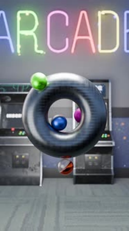 Animación de esferas satisfactorias en bucle 3D