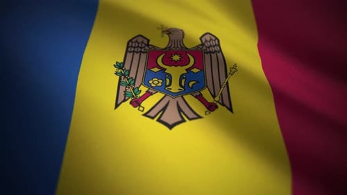 Moldova Flag Cloth Simulation – Motion Graphics