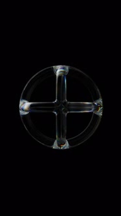 Abstract 3D Glass Rings Morphing Animation